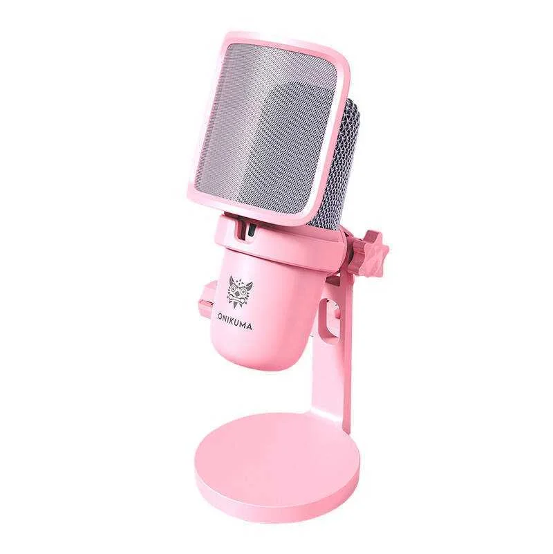 Onikuma M630 Usb Gaming Microphone Pink