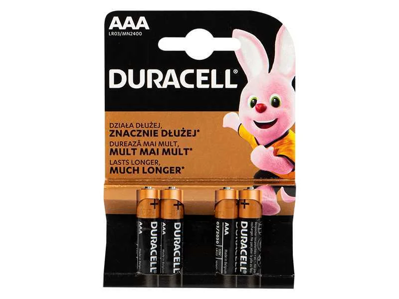 Pilha alcalina AAA 15 Duracell Blister