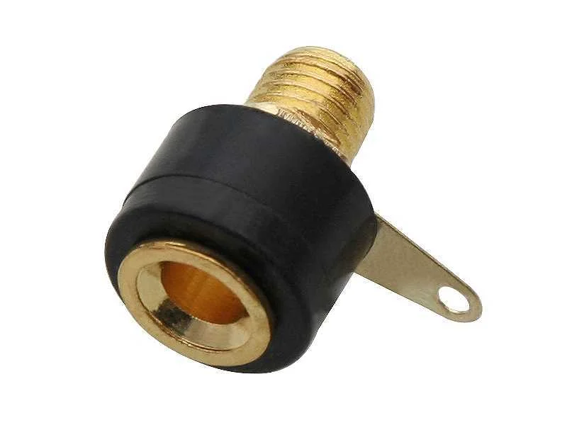 Tomada Banana Ouro Macho Preto