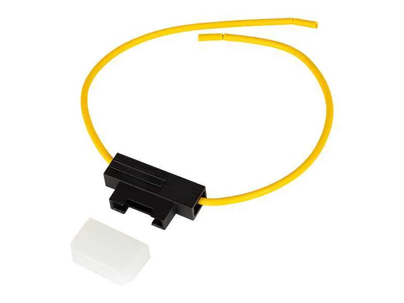 Tomada de fusível com cabo para automóvel Amarelo.