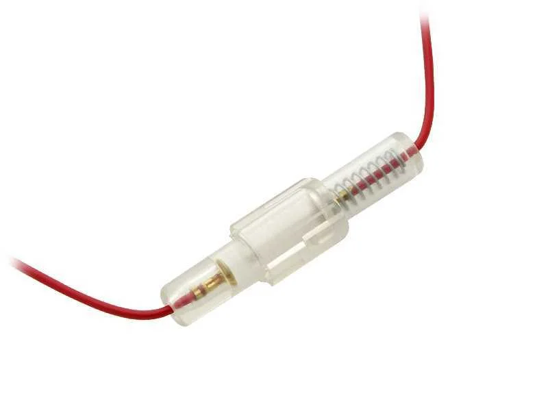 Tomada de fusível30mm com cabo Vermelho 0,75
