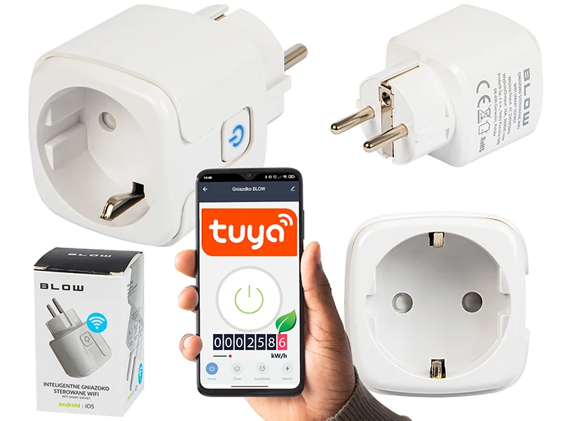 Tomada inteligente controlada por Wi-Fi Tuya V3 B.