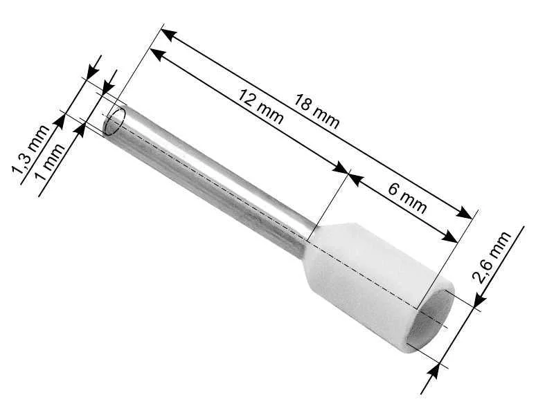 Conector manga isolada 0,5/12 Branco