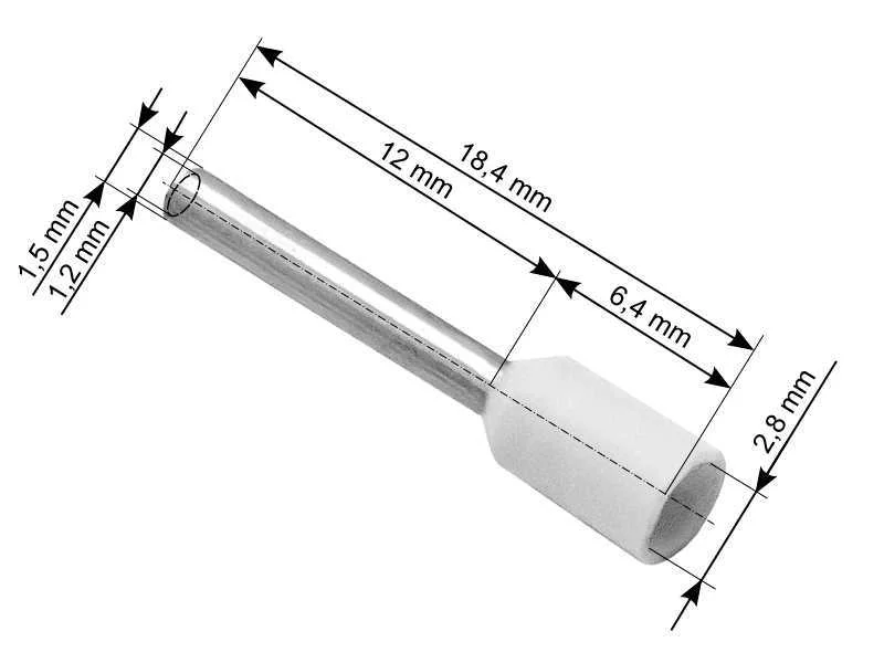 Conector manga isolada 0,75/12 Branco
