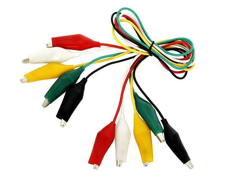 Crocodilo 55mm com Fio Conjunto de 5pcs Comprimento P