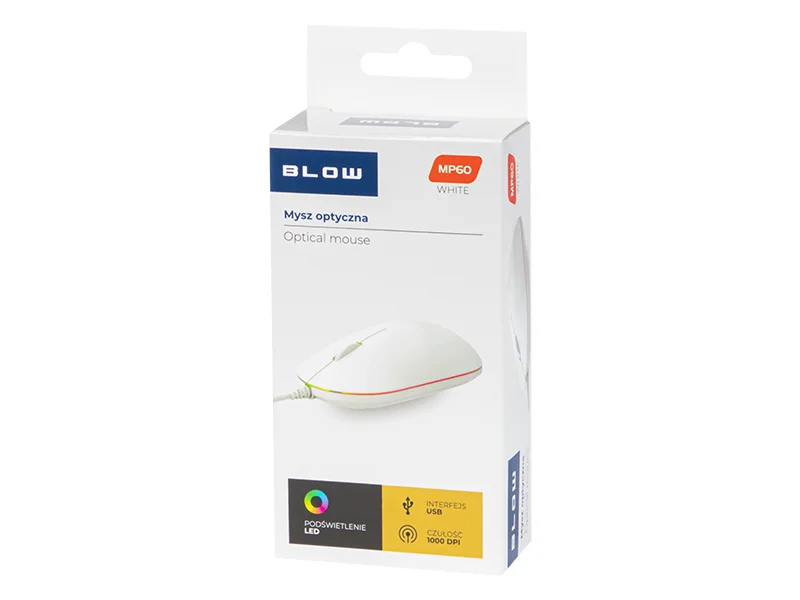 Rato Ótico Blow Mp-60 Usb Branco