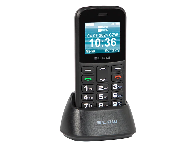 Telemóvel Sénior Blow Preto com Suporte S18d