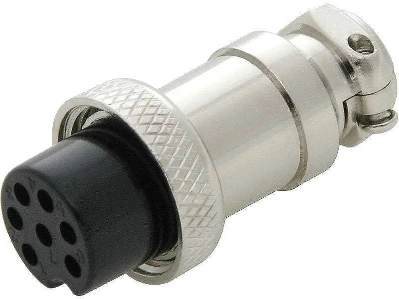 Ficha de Microfone Cb de 7 Pinos para Cabo