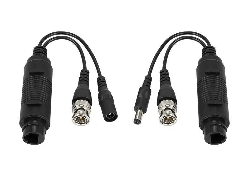 Conjunto de adaptadores Bnc+Dc para Rj45 2pcs