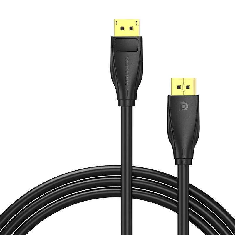 Displayport 1.4 Cable Vention Hccbj 5m, 8k 60hz/ 4k 120hz (Black)