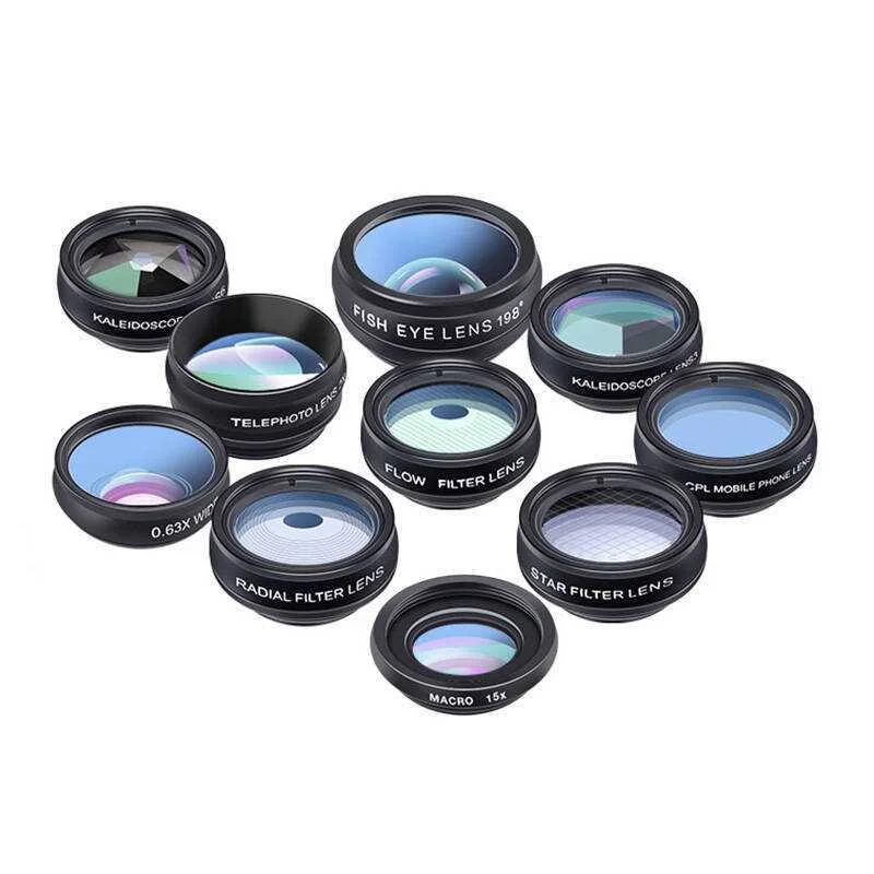 Mobile Lens Kit Apexel Apl-Dg10 10 In 1 (Black)