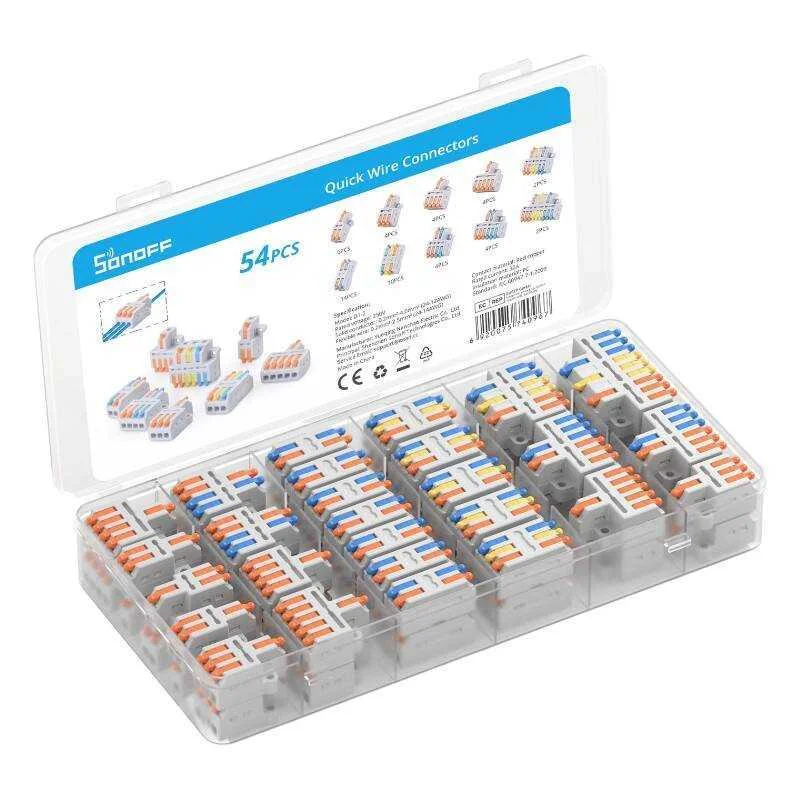 Pacote de Conectores para União de Fios Sonoff 54 Unidades
