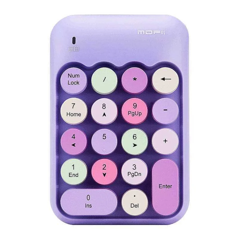Teclado Numérico Sem Fios Mofii X910 Roxo