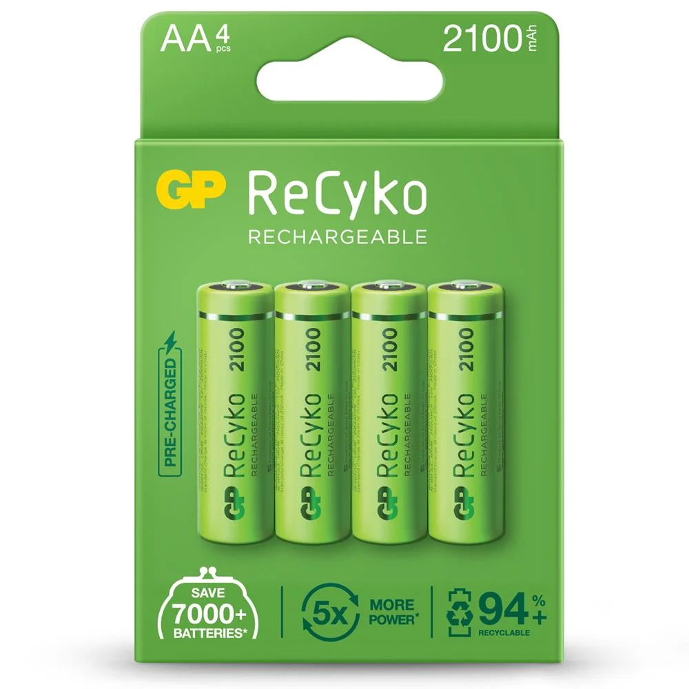 Aa, Lr06 Recyko Recarreg&aacute;vel 2100mah - Blister 4u.