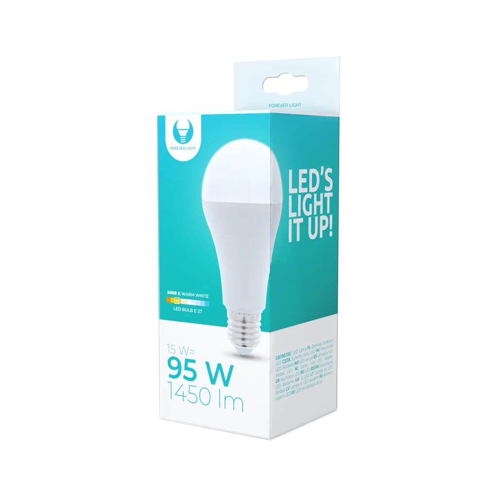 Lâmpada LED E27 A65 15w 230v 3000k 1450lm Forever Li.