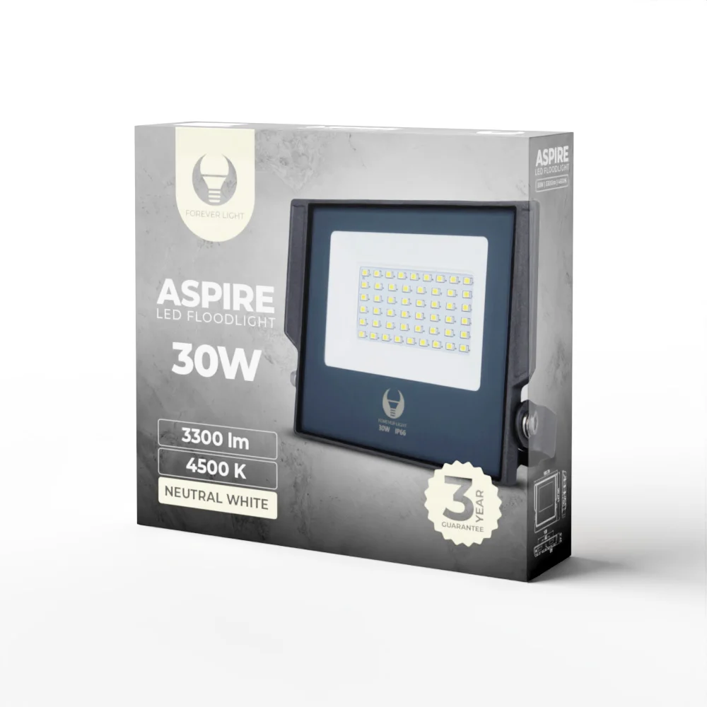 Projetor LED Aspire 30w 4500k 3300lm 230v Forev.