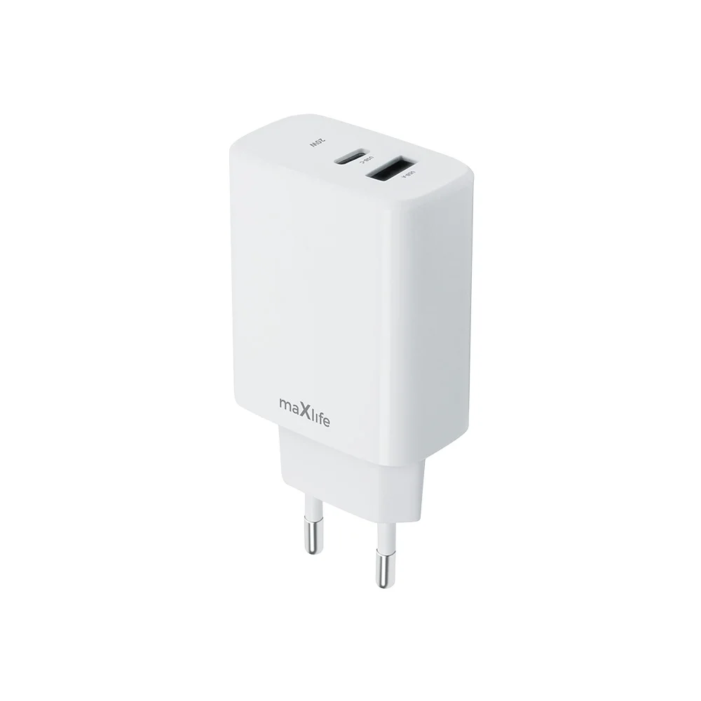 Maxlife Mxtc-10-20ac Pd Qc Carregador 1x Usb-C 1x Us.
