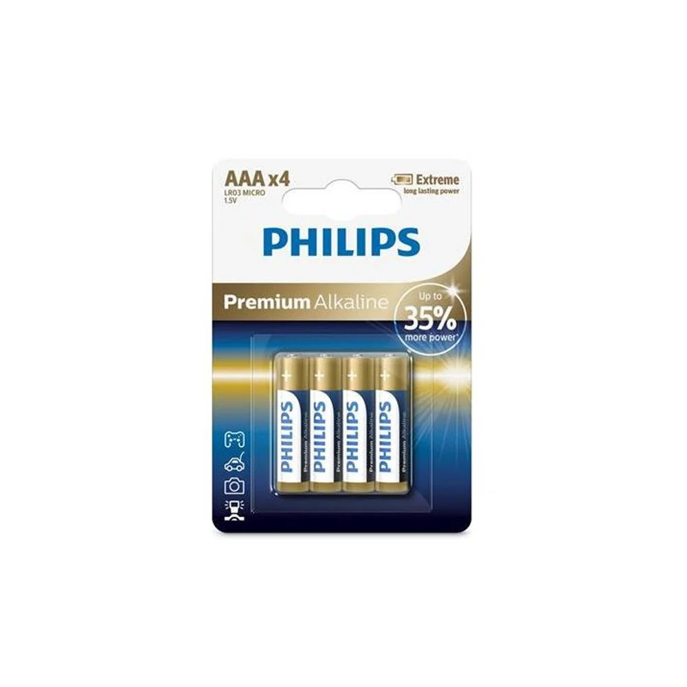 Bateria Philips AAA Lr03 4pcs Blister Premium Alk.