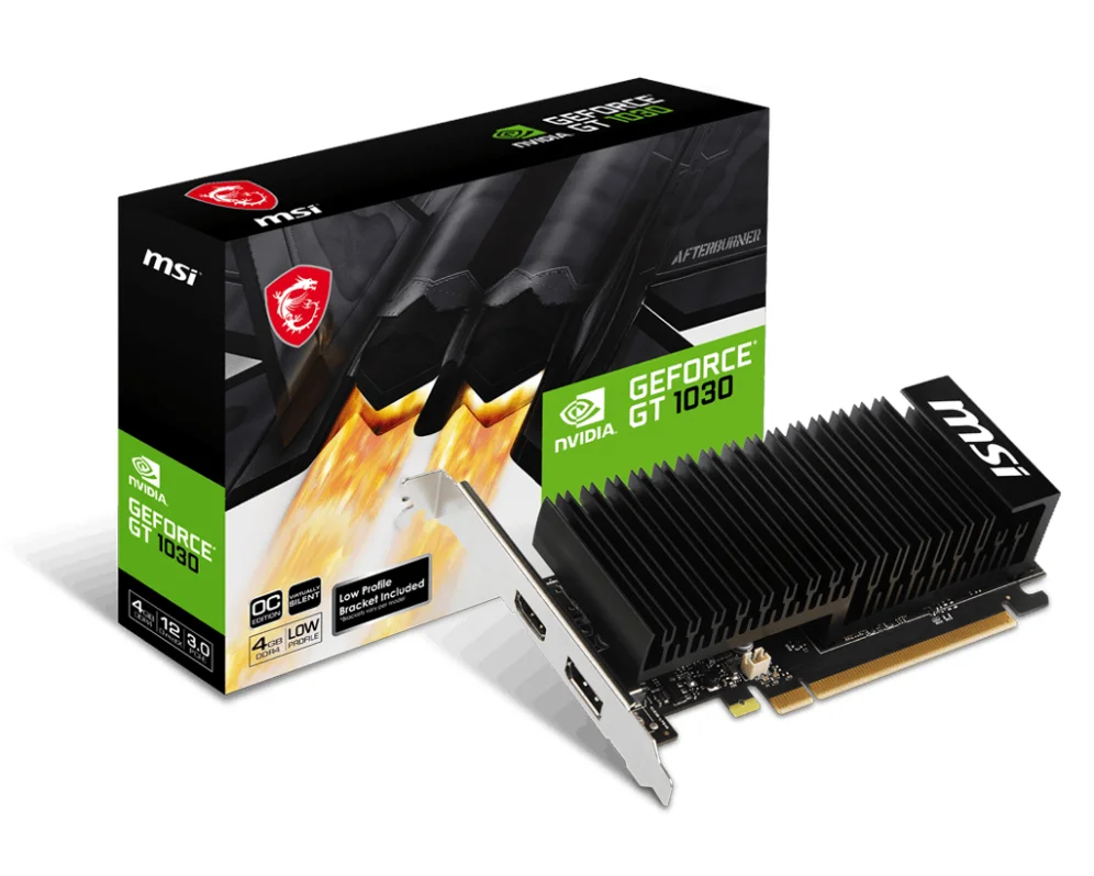 Msi Gt1030 4ghd4 Lp Oc             4gb Gddr4 Hdmi Dp Passiv