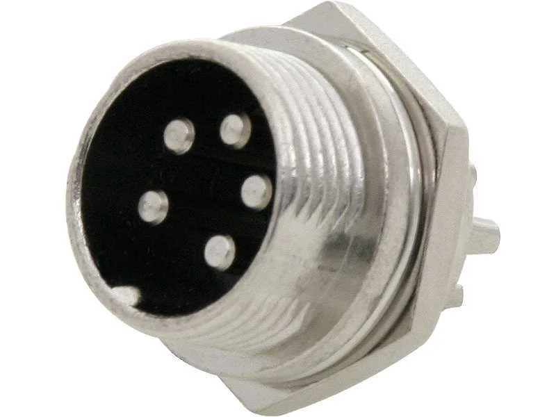 Tomada de microfone Cb 5 pinos para caixa