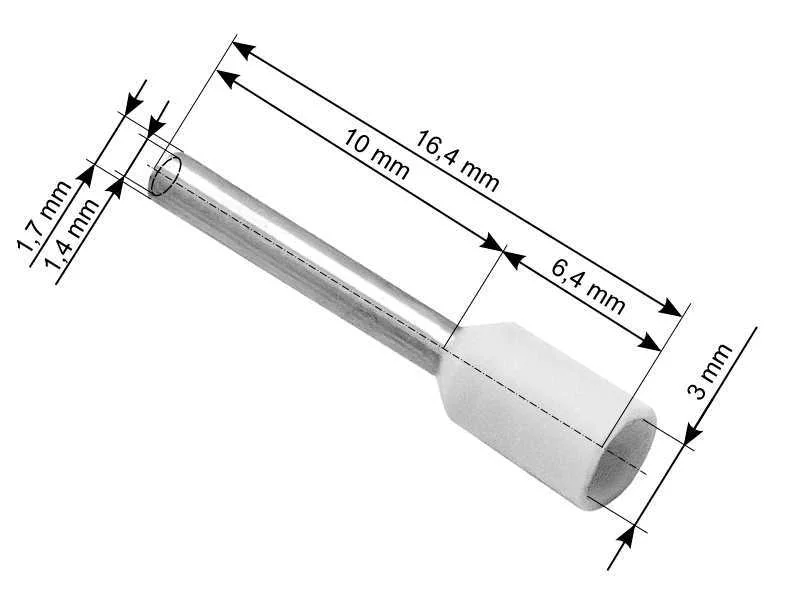Conector manga isolada 1,0/10 Branco