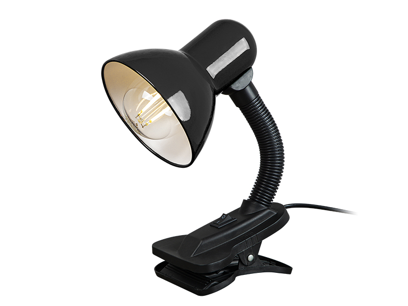 Candeeiro de Secretária Lb-08 com Clip Preto