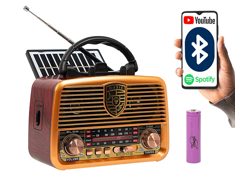 Rádio analógico portátil Am/Fm Bt Blow Ra10 Sola.