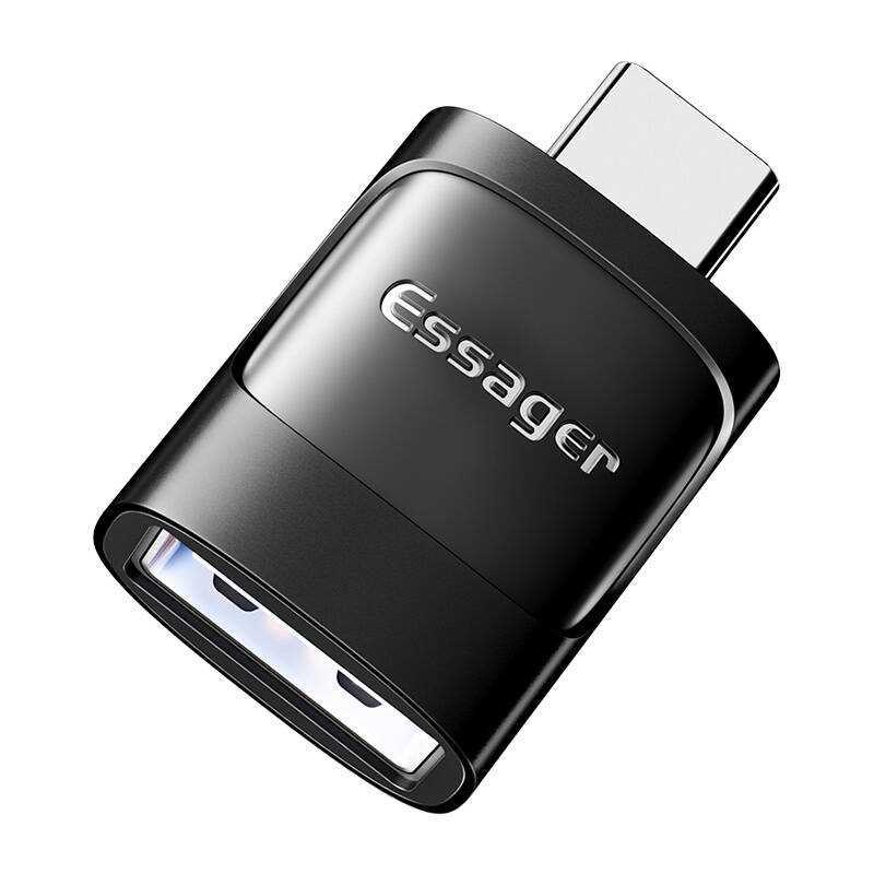 Adapter Otg Usb 3.0 Female To Usb-C Male Essager (Black)