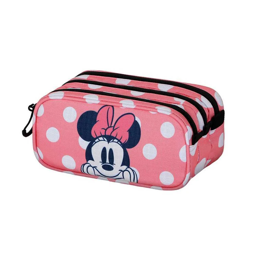 Estojo com 3 bolsos fan 2.2 minnie mouse closer. .