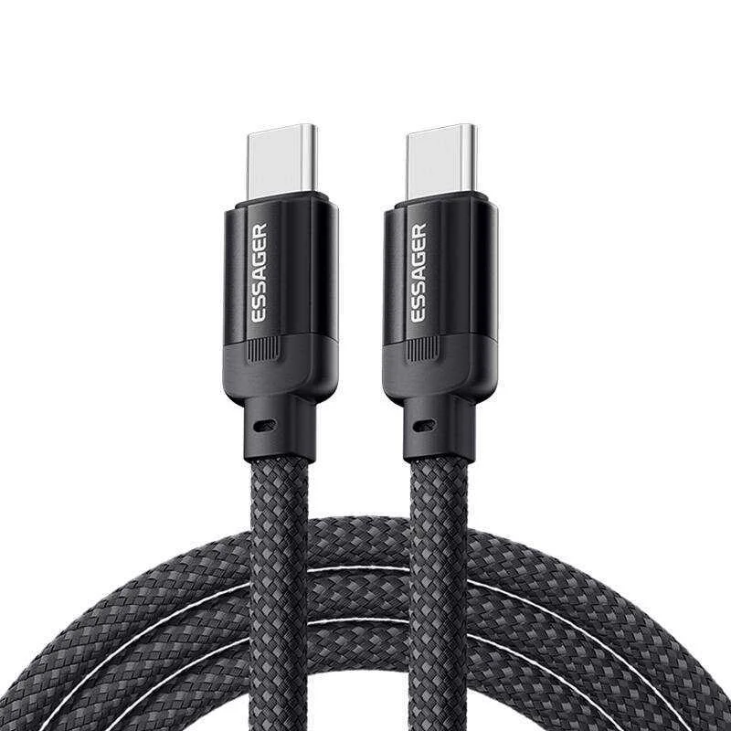Usb-C To Usb-C Cable, Essager, Exctt1-Ys01-P, 100w, 1m (Black)