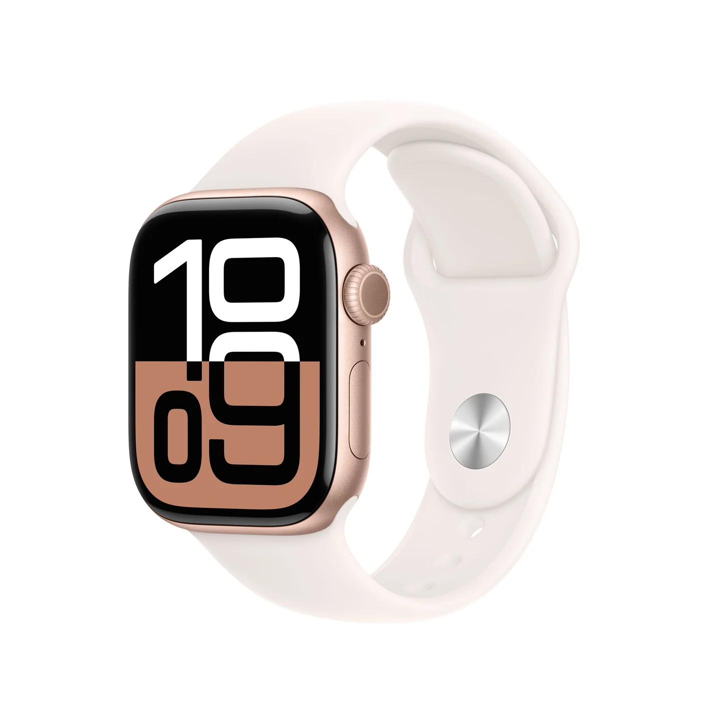 Apple Watch Series 10 Gps 42mm Alumínio Rosa-Dourado C/ Bracelete Desportiva Rosa Leve M/L