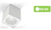 Aplique de Teto Gu10 Quadrado Branco + Branco