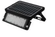 Aplique LED Solar 10w 6500k Preto C/ Sensor de Movimento