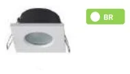 Aro Gu10 Quadrado Simples Branco para Exterior
