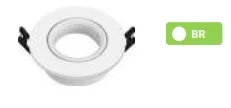 Aro Gu10 Redondo Fixo Branco Pc