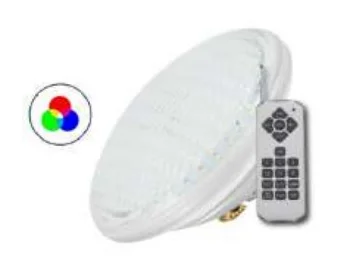Lâmpada LED Piscina Par56 35w 6500k Vidro C/ Comando