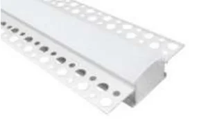 Perfil de Alumínio de Embutir em Gesso / Pladur com Aba para Fita LED (2 Metros)