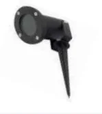 Projetor de Jardim com Espeto para Lâmpada Gu10 Preto