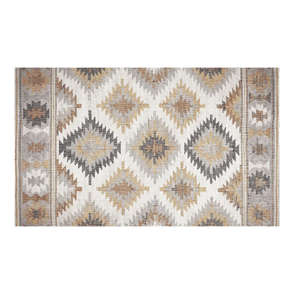 Tapete Vinílica Estampado Kilim Cinza 45 X 75 Cm