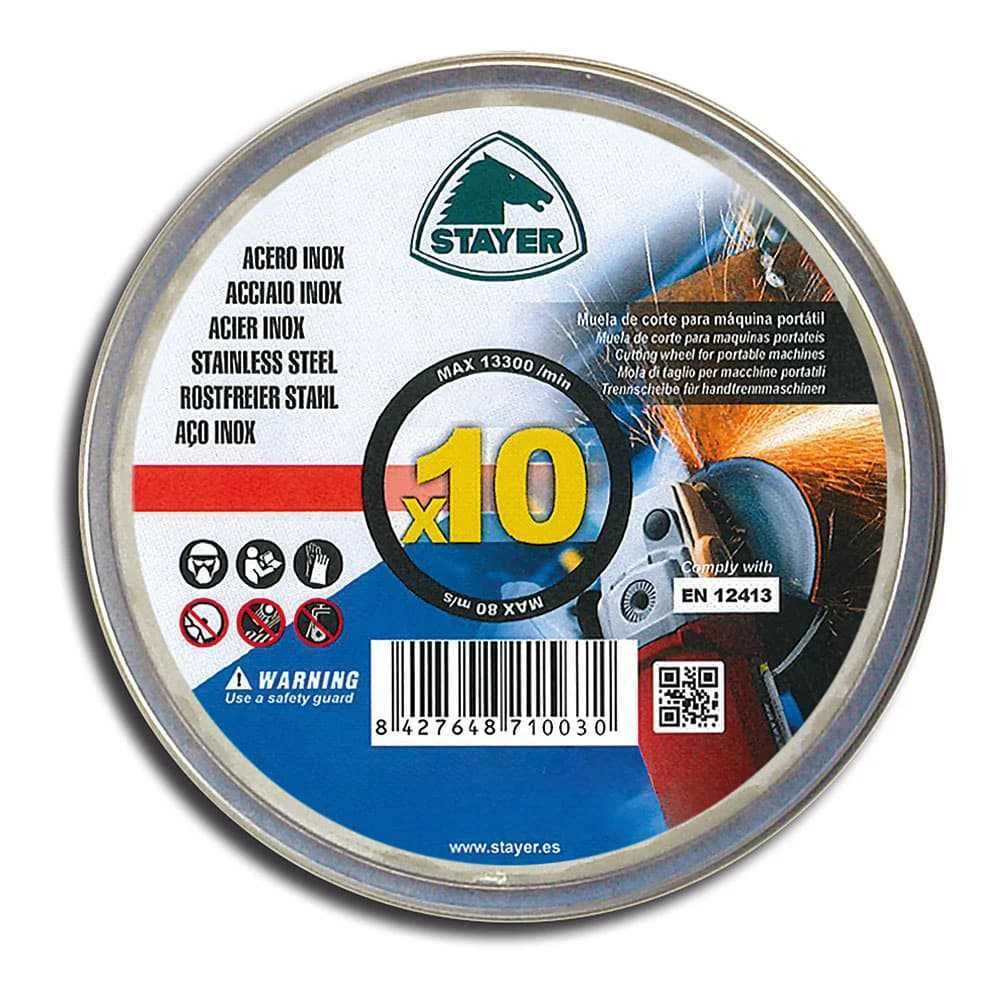 Disco Extra Fino em Aço Inox Standard, Pack 10 Un.
