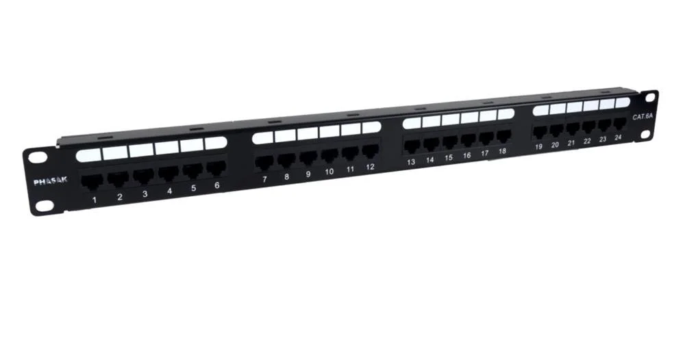 Painel de Transferência Utp 19" Cat. 6a Dual 24p. 1u Phasa