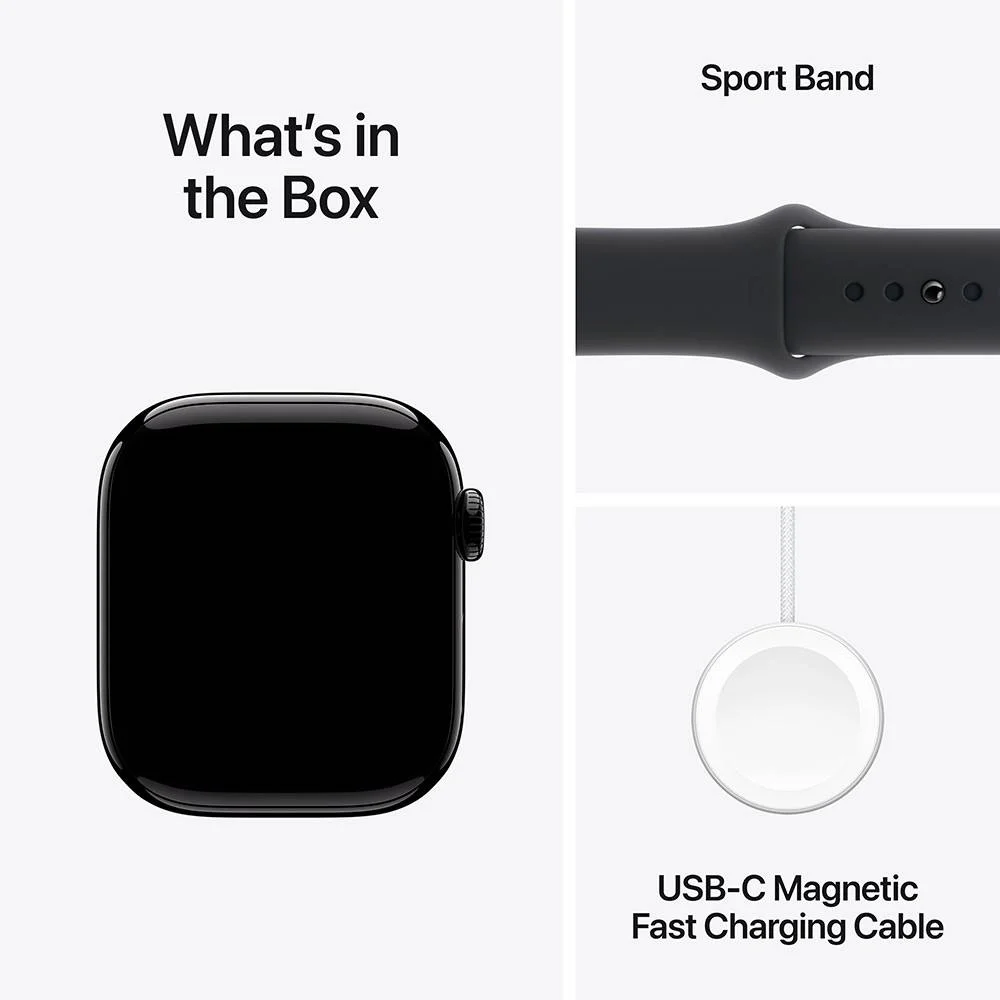 Smartwatch Apple Series 10 Gps 42mm Preto C/ Bracelete M/L