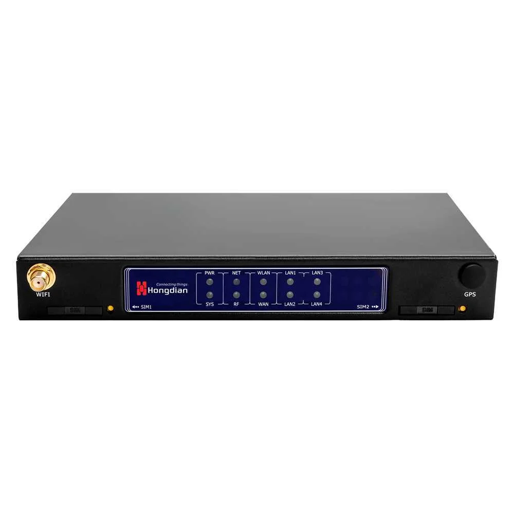 Router Industrial Hongdian 4g - 4g Cat 4 - 5 Portas Ethernet Rj45 Fast Ethernet  - Dual Sim Dual Mod