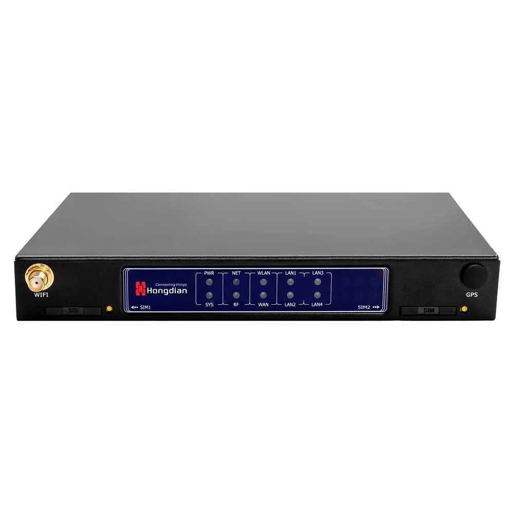 Router Industrial Hongdian 4g - 4g Cat 4 - Gps - 5 Portas Ethernet Rj45 Fast Ethernet  - Dual Sim Du