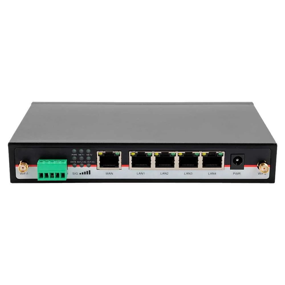 Hongdian Router 4g Industrial - 2 X 4g Módulos Lte Cat 6 - Dual Sim Dual Modem - Portas Rs232/Rs485 