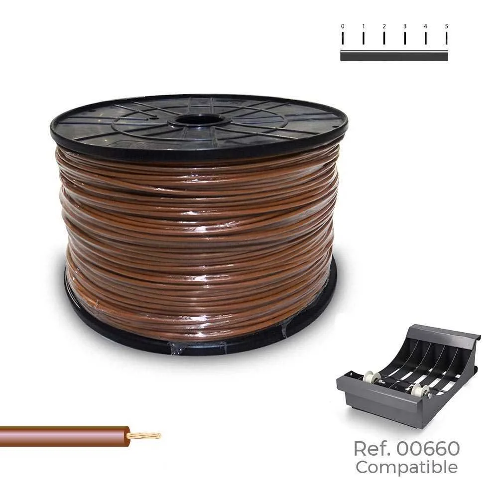 Cabo h07z1-k 1,5 mm2 marrom 500m. ( bobina m&eacute;dia )