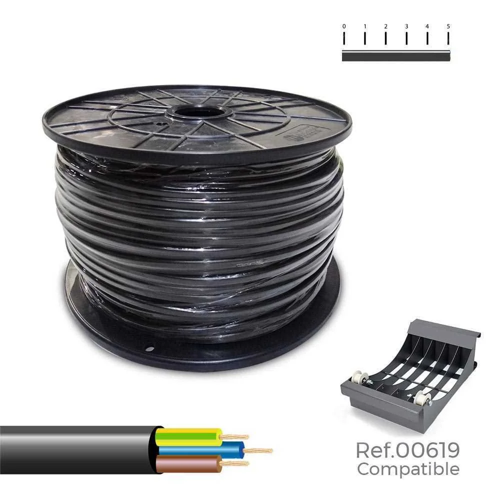 Mangueira Tubular 3g1,5mm2 Preta 100m. ( Bobina G.