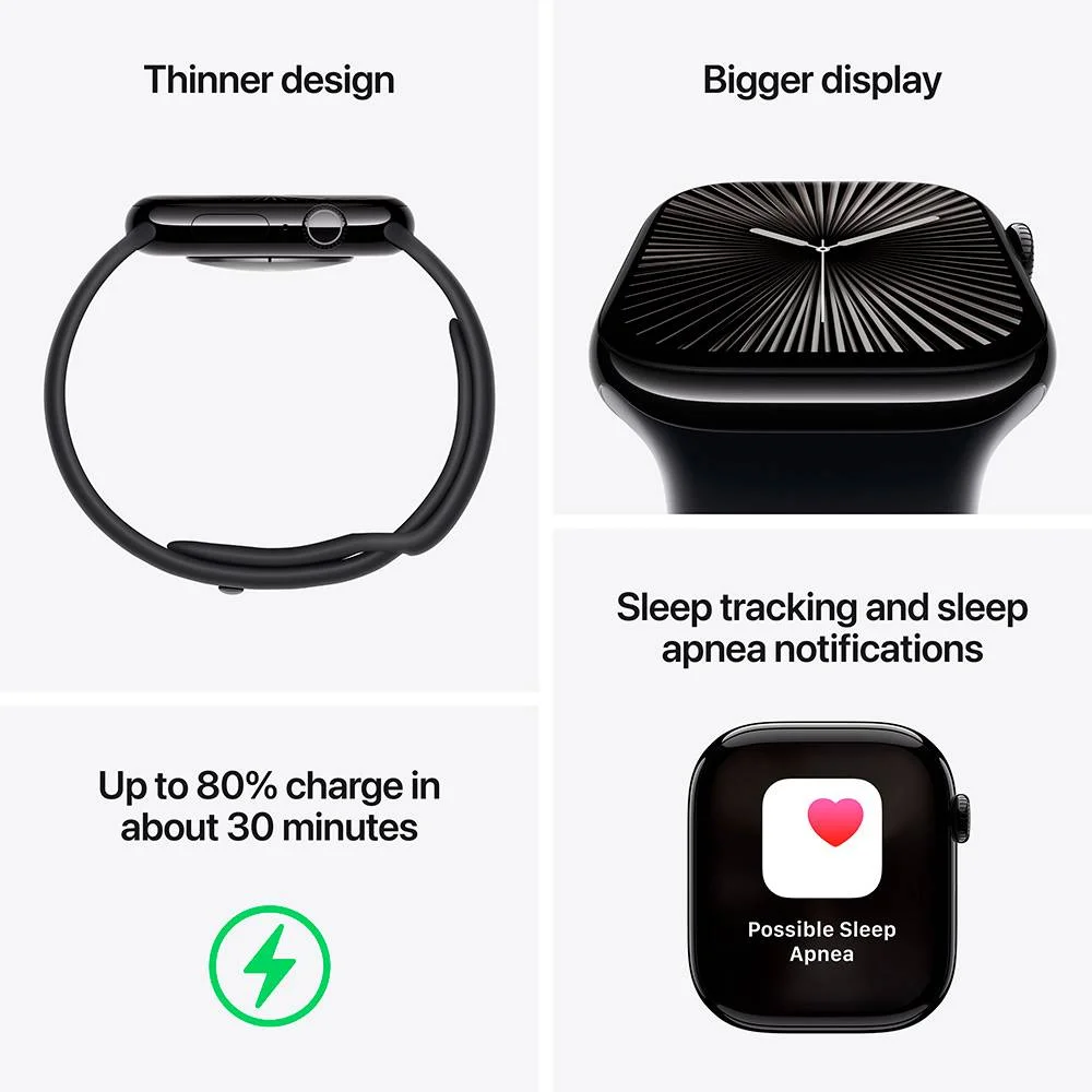 Smartwatch Apple Watch Series 10 Gps 46mm C/ Pulseira Loop Desportiva Nuvem Azul