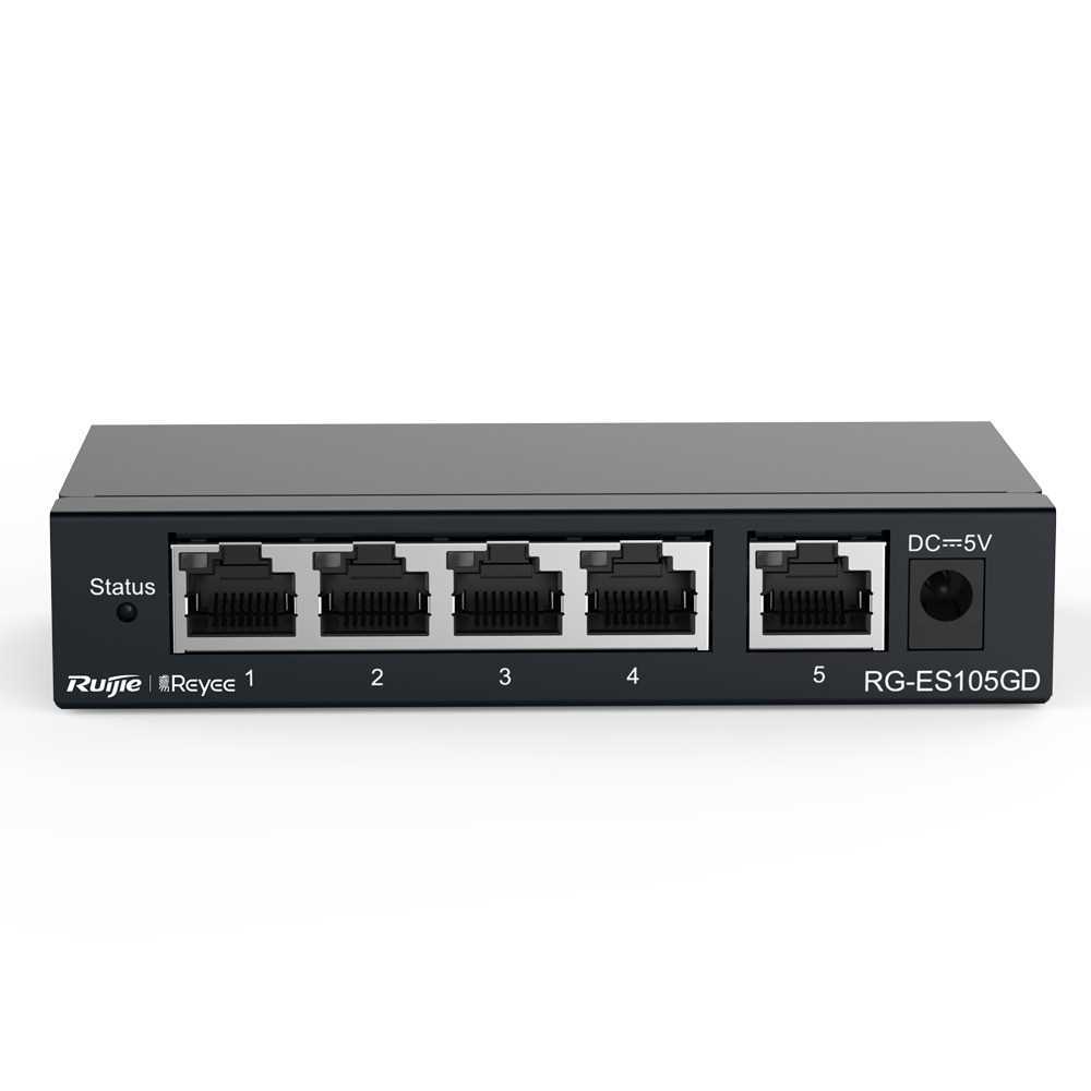 Reyee Desktop Switch - Caixa Metálica - 5 Portas