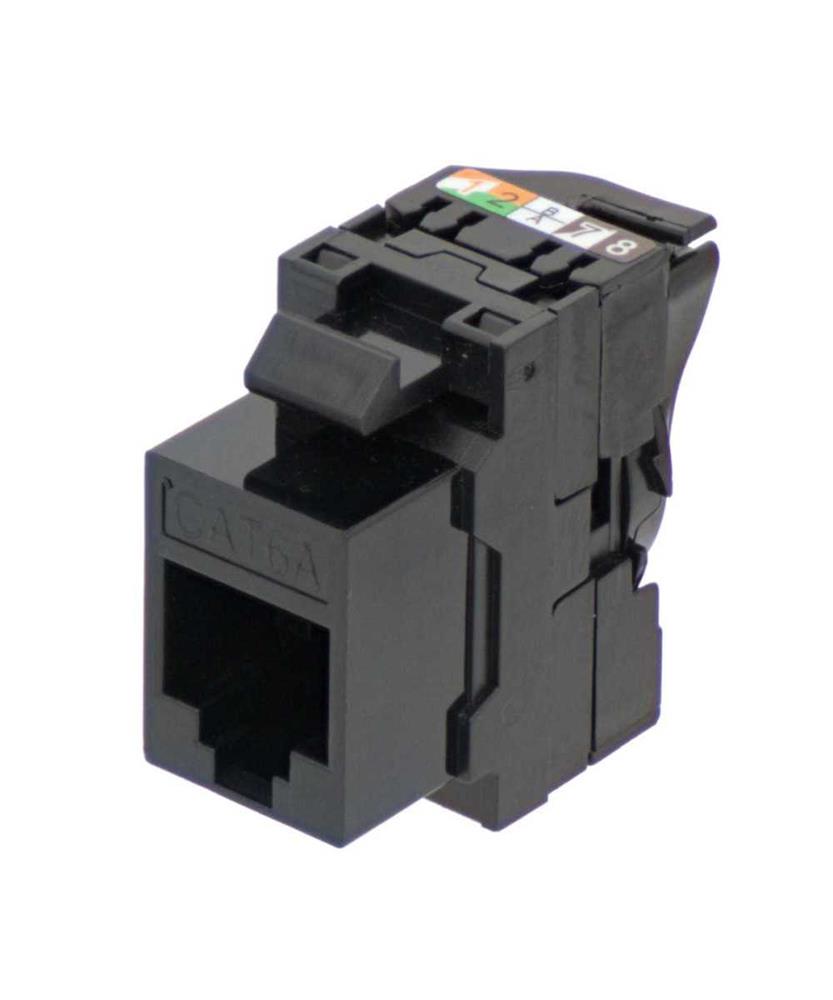 Rj45 Utp Keystone Cat.6a Negro Sin Herramientas